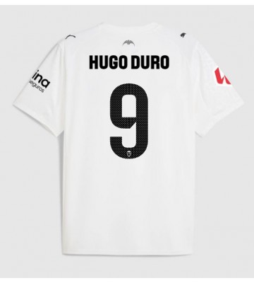 Valencia Hugo Duro #9 Hjemmebanetrøje 2025-26 Kortærmet